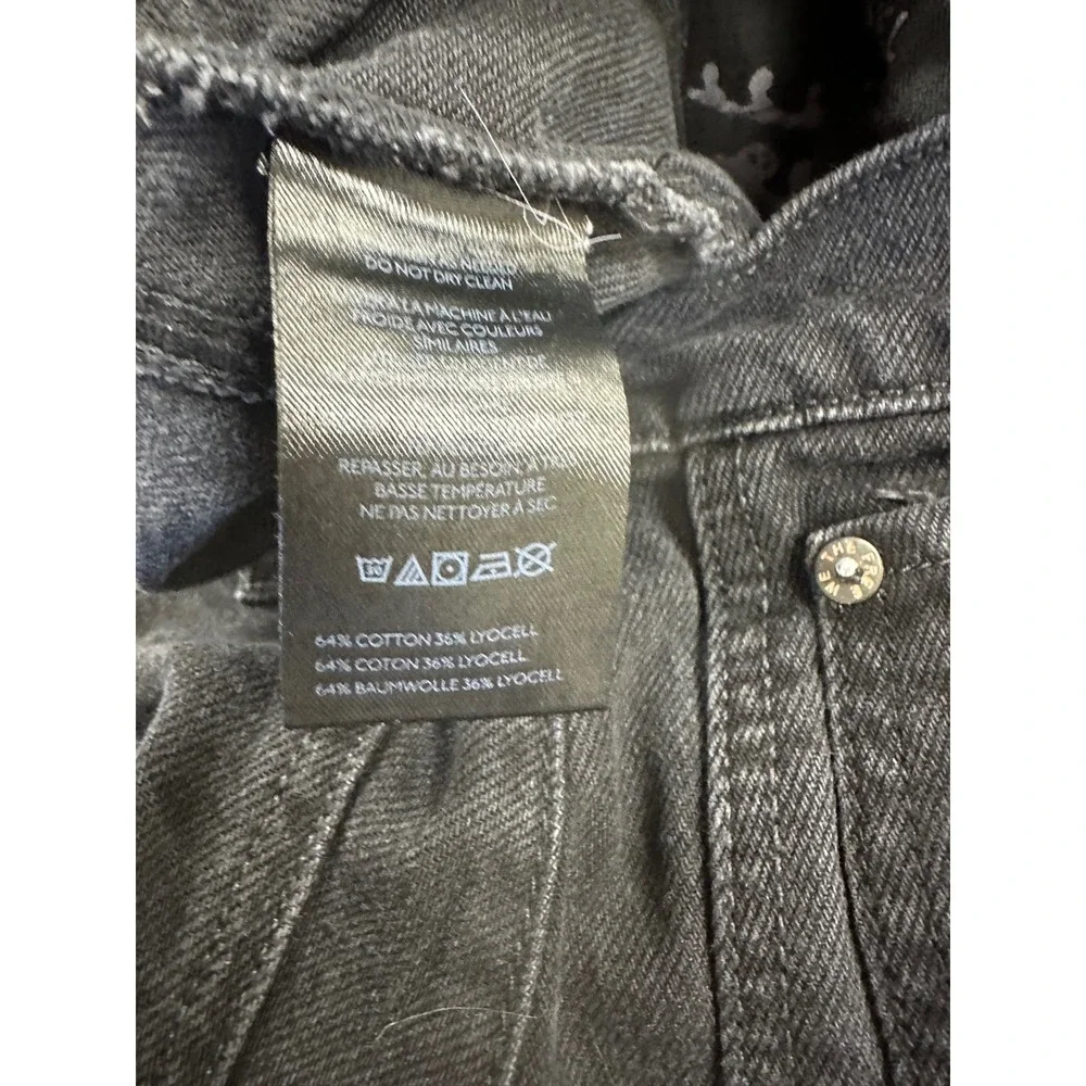 Free People We The Free Good Luck Barrel Jeans in Soundwave Washed Black Size 29